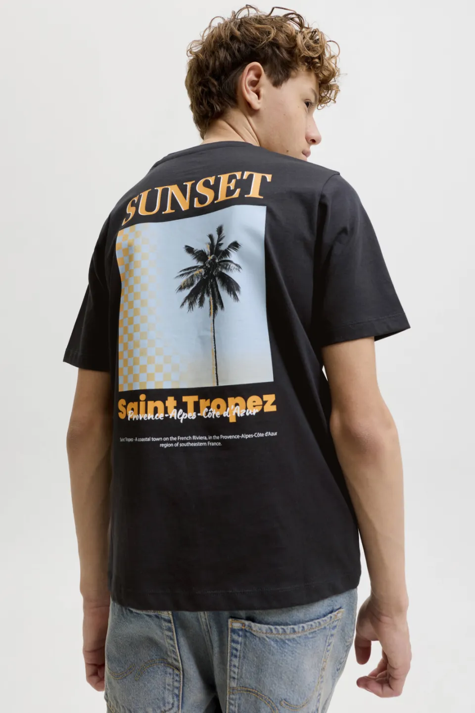 Jack & Jones Junior oversized T-shirt met backprint zwart, foto 5