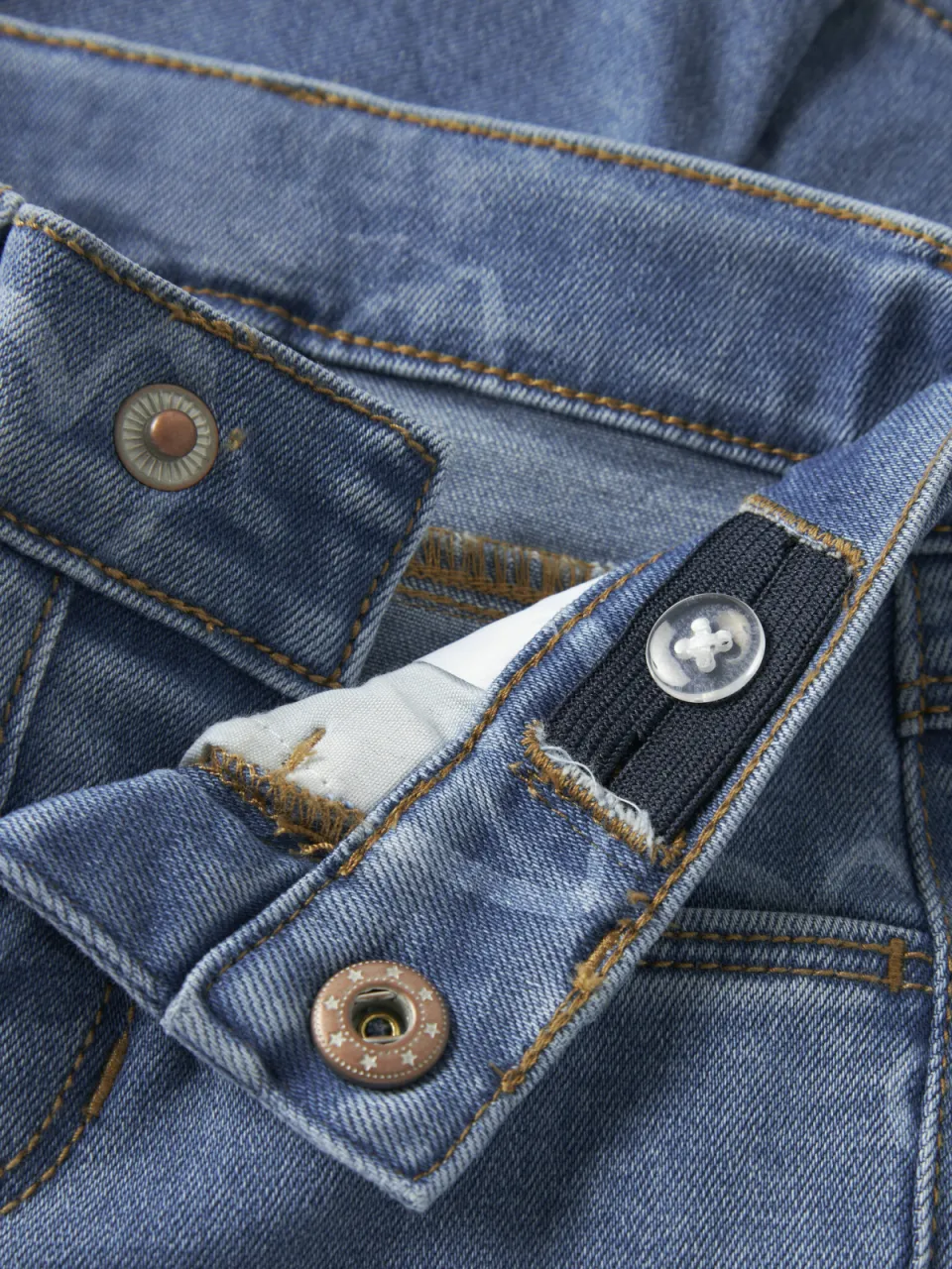 NAME IT BABY NBFROSE mom jeans met hartjes - middelblauw medium blue denim, foto 3
