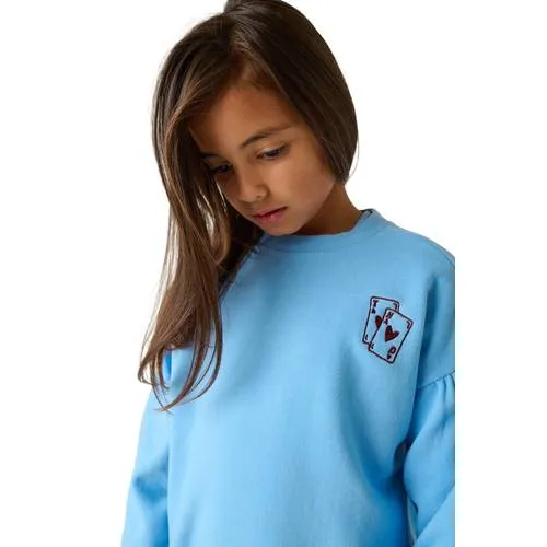 Tumble 'n Dry sweater met borduursels en backprint - blauw, foto 6