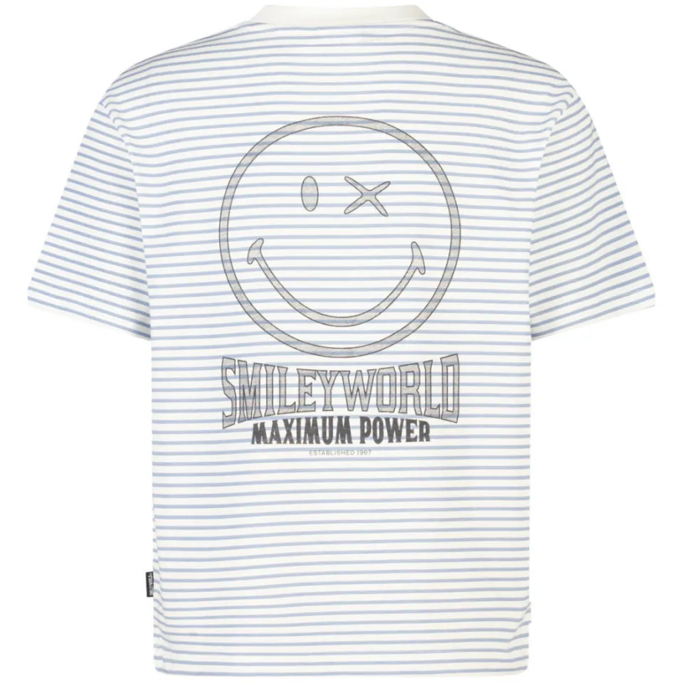 America Today gestreept t-shirt washed blue, foto 2