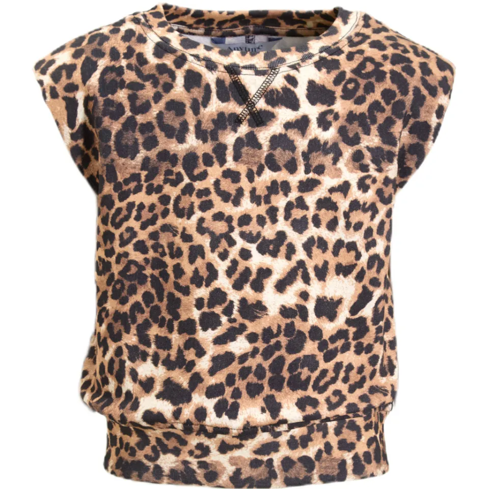 Anytime sweat top panterprint bruin, foto 2