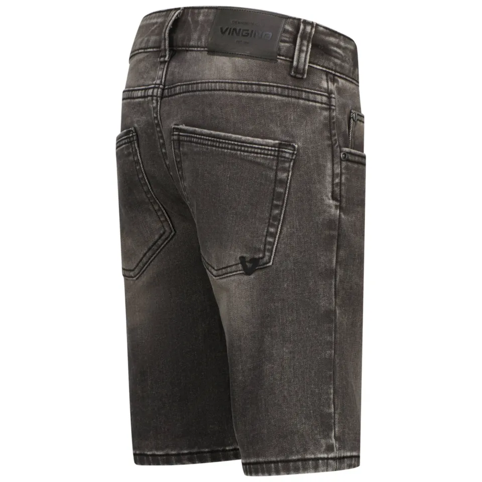 Vingino regular waist denim korte broek grey denim, foto 5