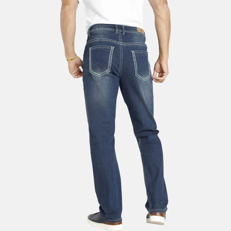 Jan Vanderstorm MORTEN loose fit jeans blauw +FIT Collectie Plus Size, foto 5