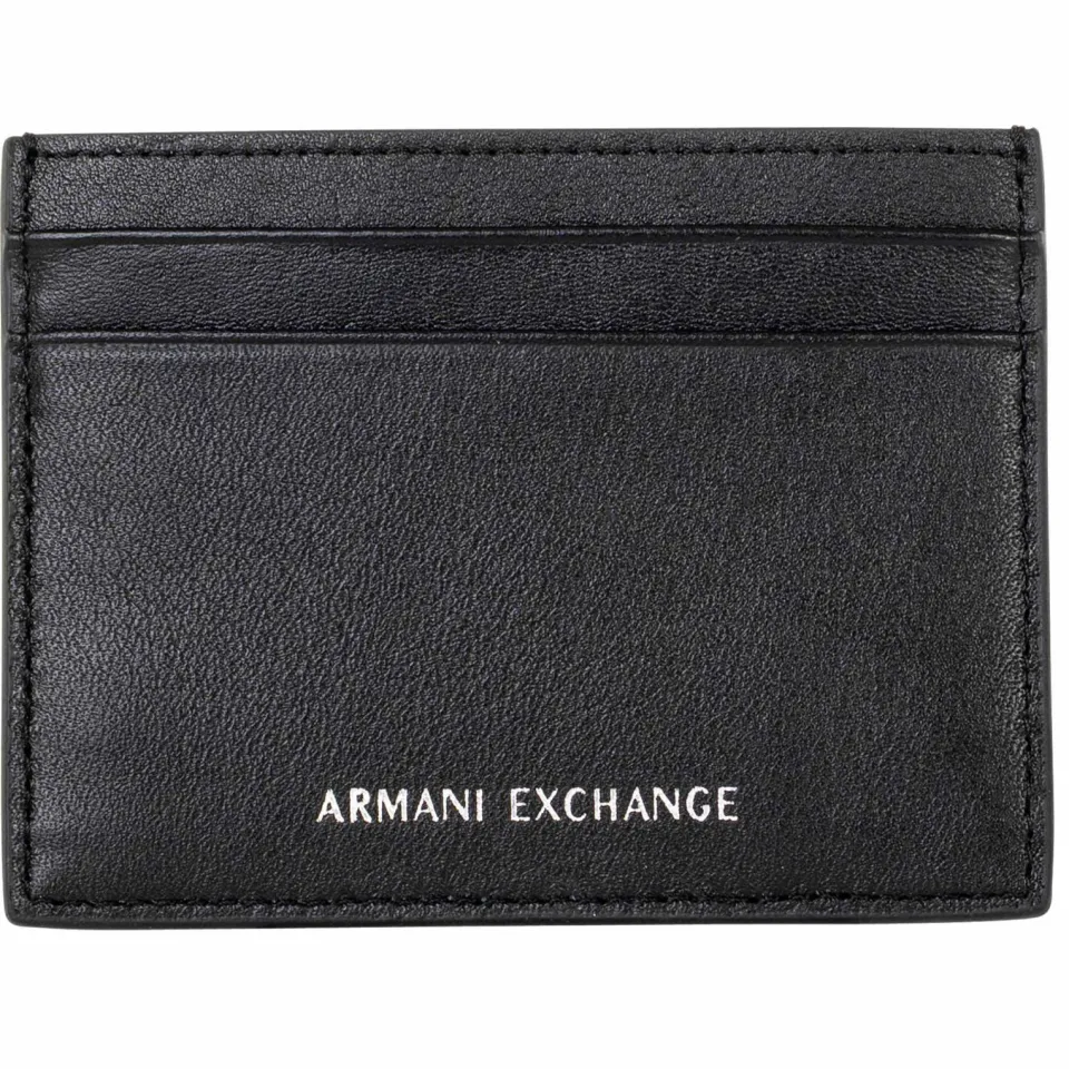 Armani Exchange kaarthouder en sleutelhanger giftset zwart