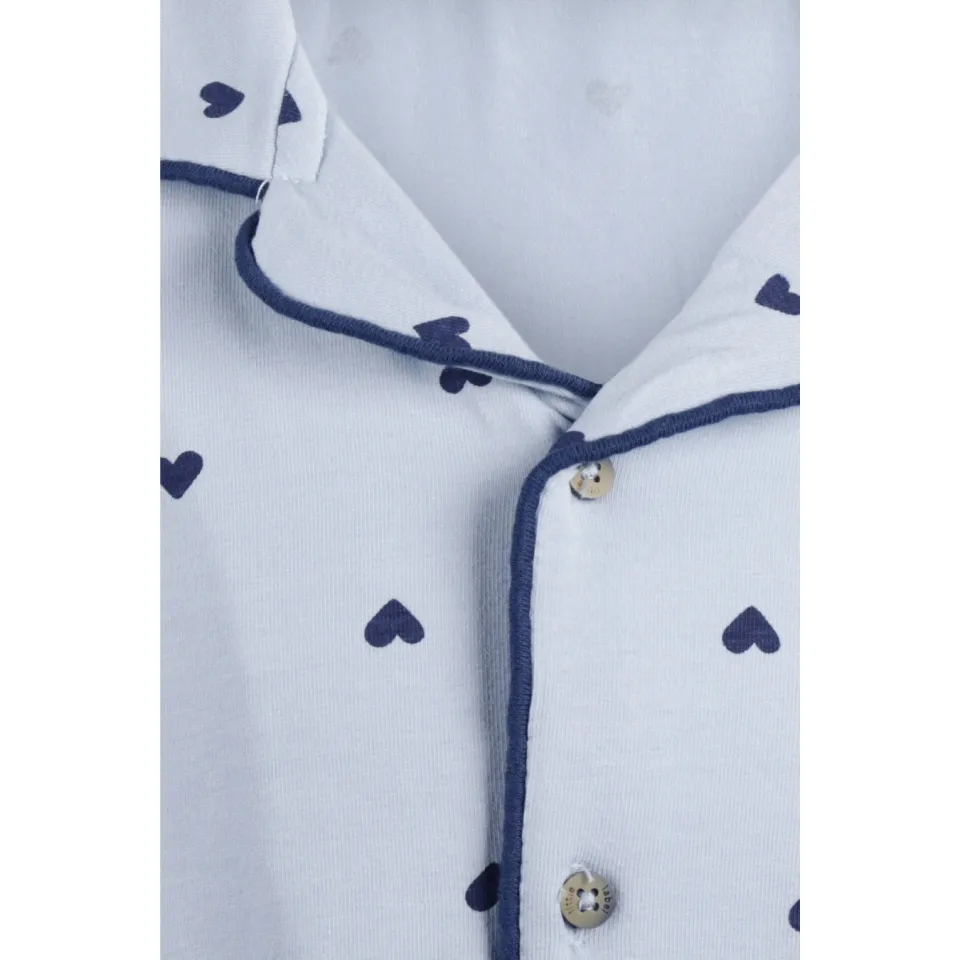 Little Label pyjama met hartjes print blauw, foto 3