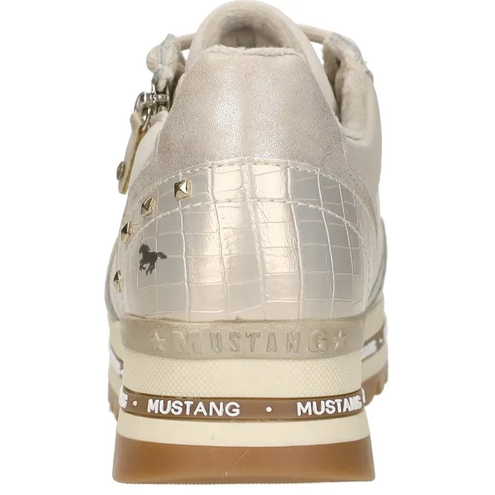 Mustang sneakers laag gebroken wit, foto 4