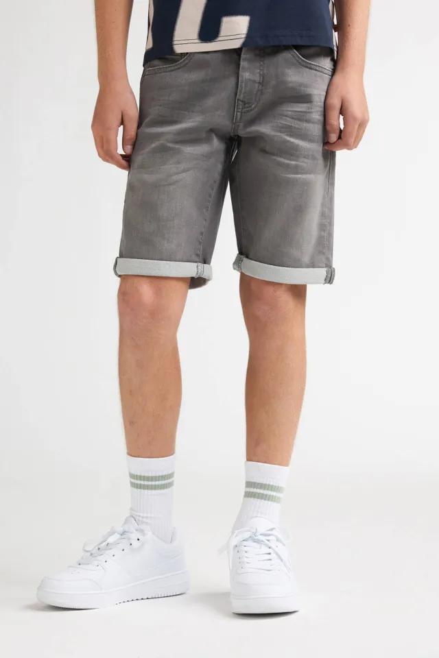 Petrol Industries denim slim short grijs, foto 4