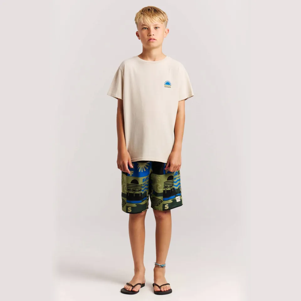 Protest zwemshort PRTTONNY JR olijfgroen/blauw