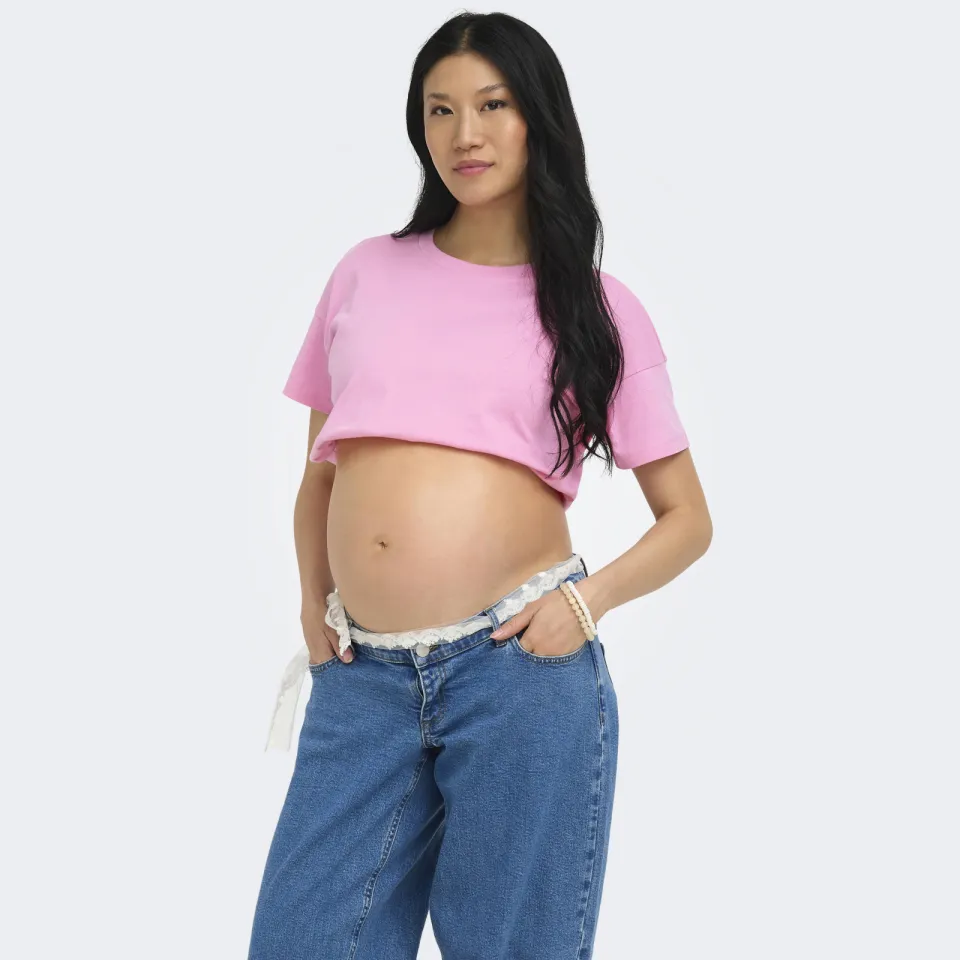 Only zwangerschaps T-shirt roze, foto 7