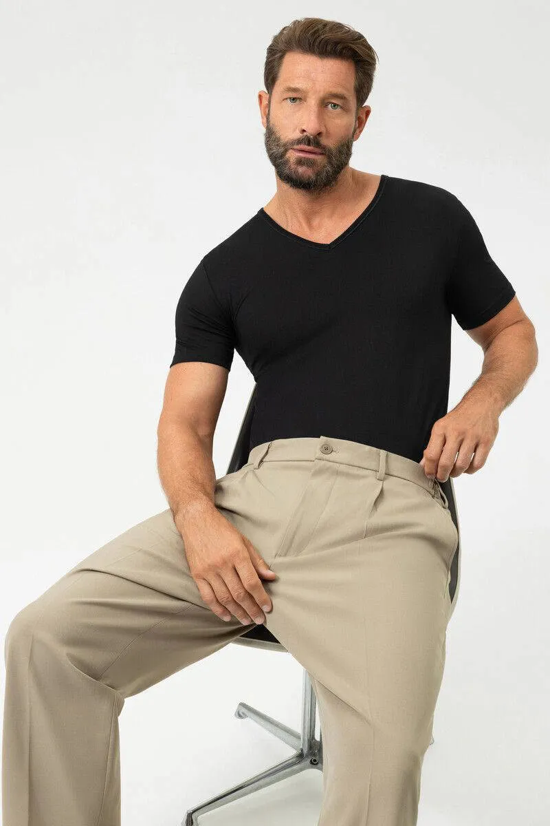 Mey Dry Cotton V-hals T-shirt zwart, foto 4