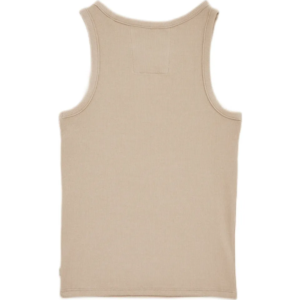 WE Fashion mouwloze top ribgebreid beige, foto 4