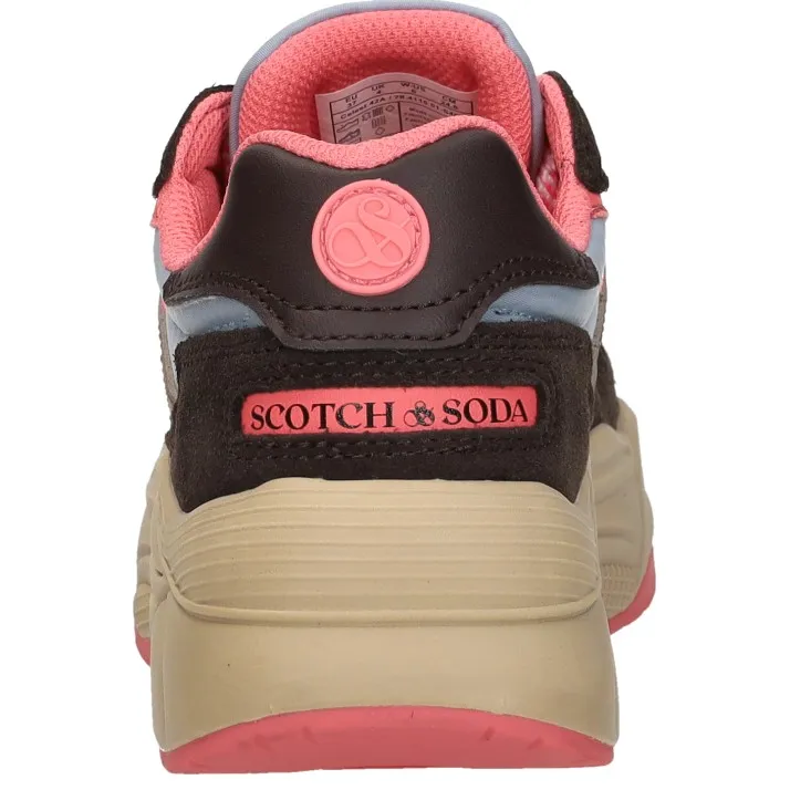 Scotch & Soda Celeste lage sneakers donkerbruin, foto 4