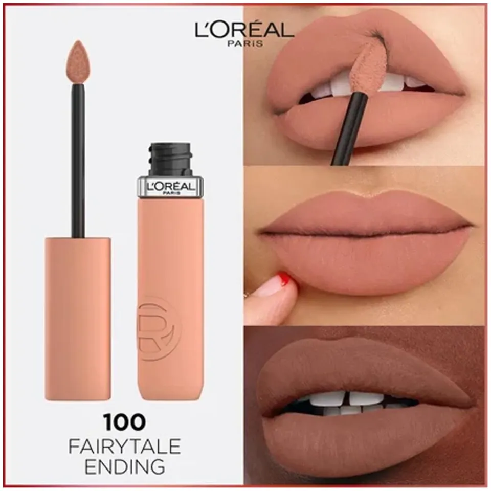 L'oréal Infaillible Matte Resistance 100 Fairytale Ending lippenstift beige, foto 2