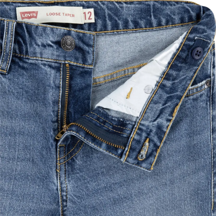 Levi's Kids loose fit straight leg jeans light blue denim, foto 6