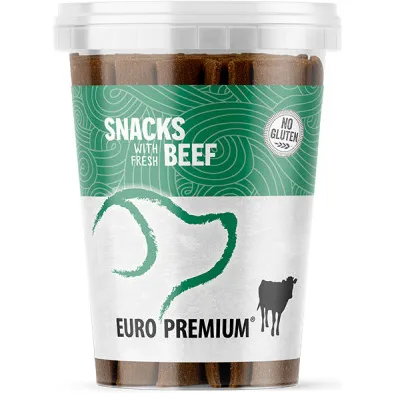 Euro Premium hondensnacks met rund 2 verpakkingen