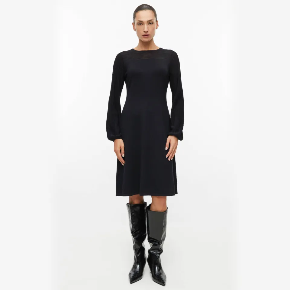 s.Oliver BLACK LABEL semi-transparante gebreide jurk zwart