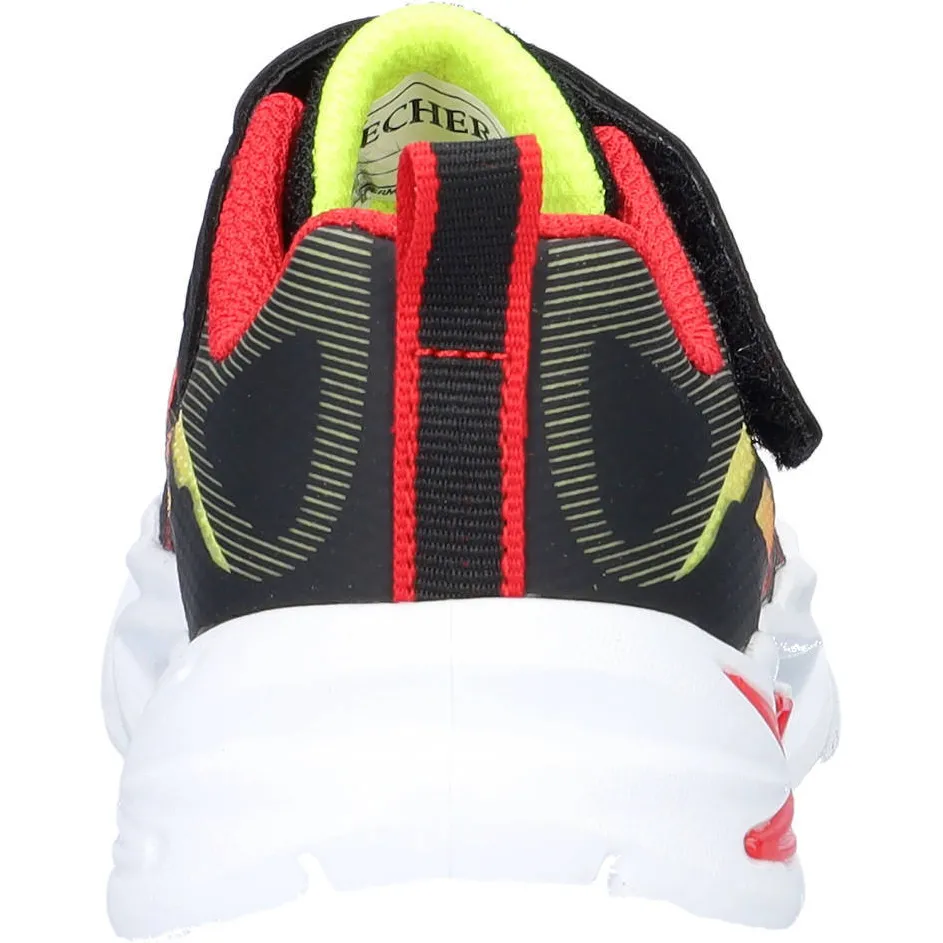 Skechers S Lights Flex-Glow Ultra sneakers met lichtjes zwart rood, foto 7