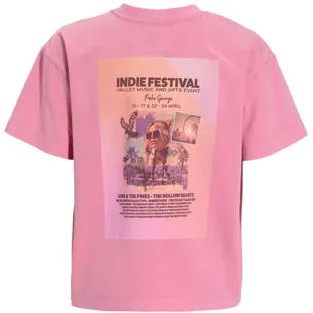 Me & My Monkey oversized t-shirt Violet roze, foto 2