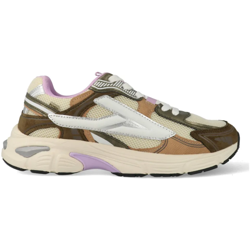 POSH by Poelman Ginny sneakers - groen/ecru/lila, foto 3