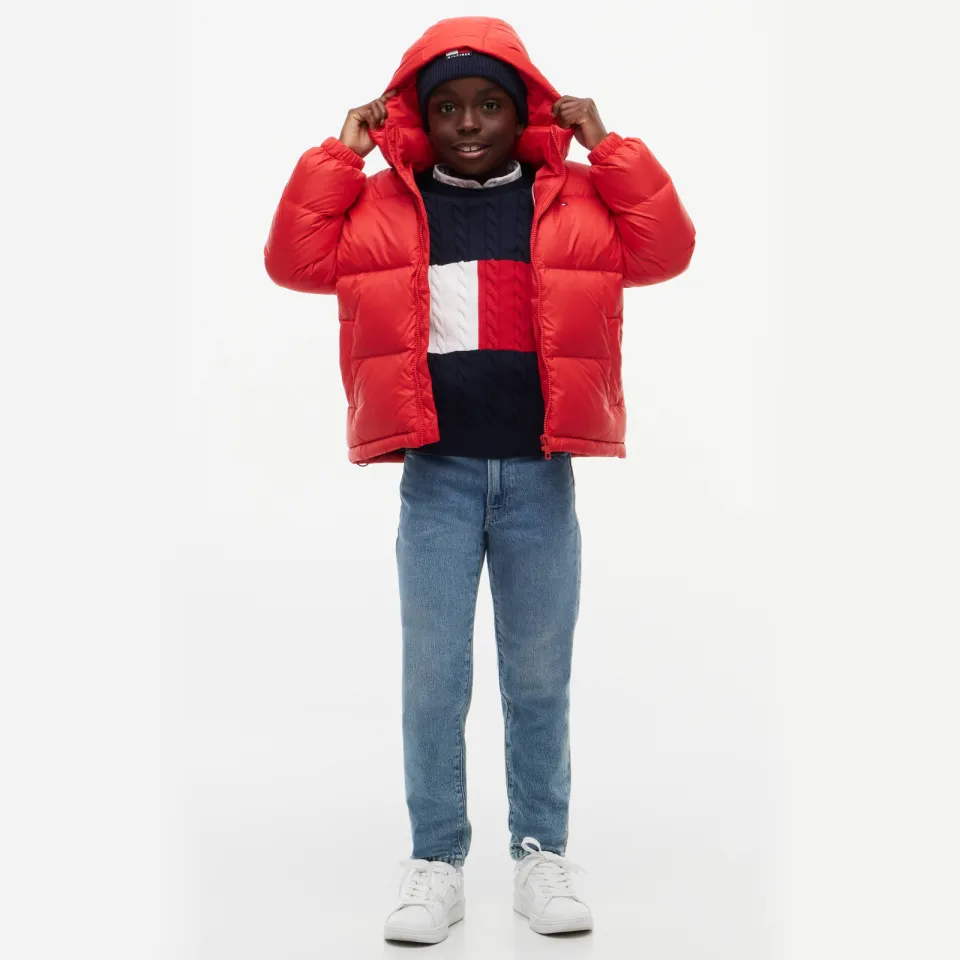 Tommy Hilfiger winterjas rood, foto 4