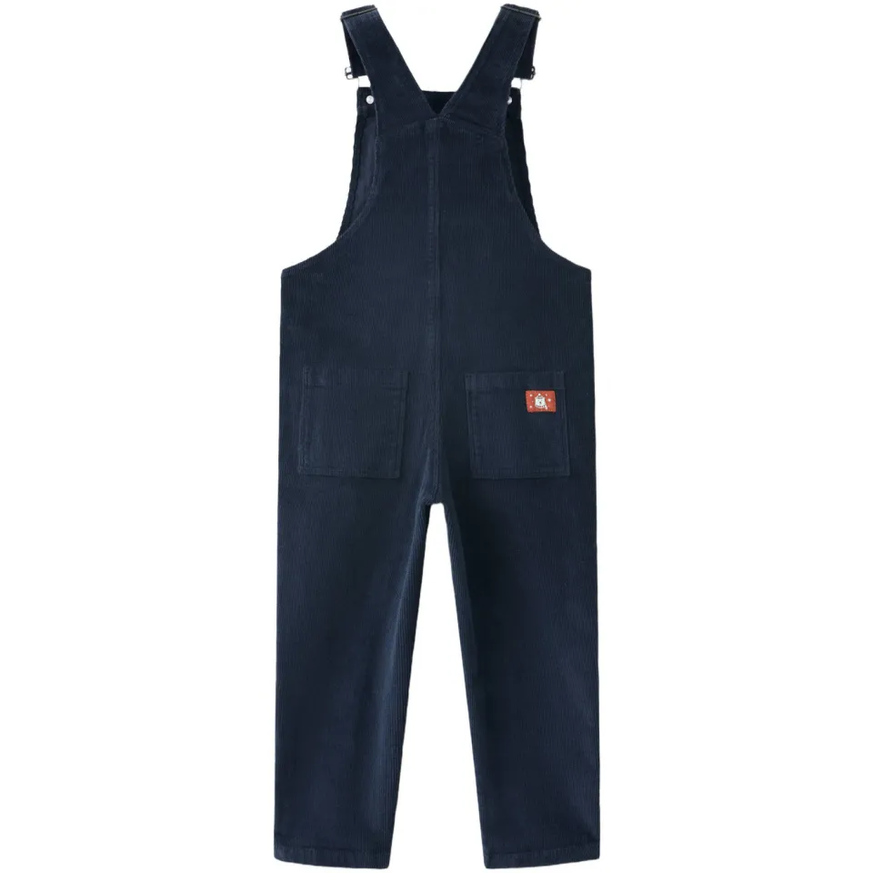 Mango corduroy tuinbroek marine, foto 2