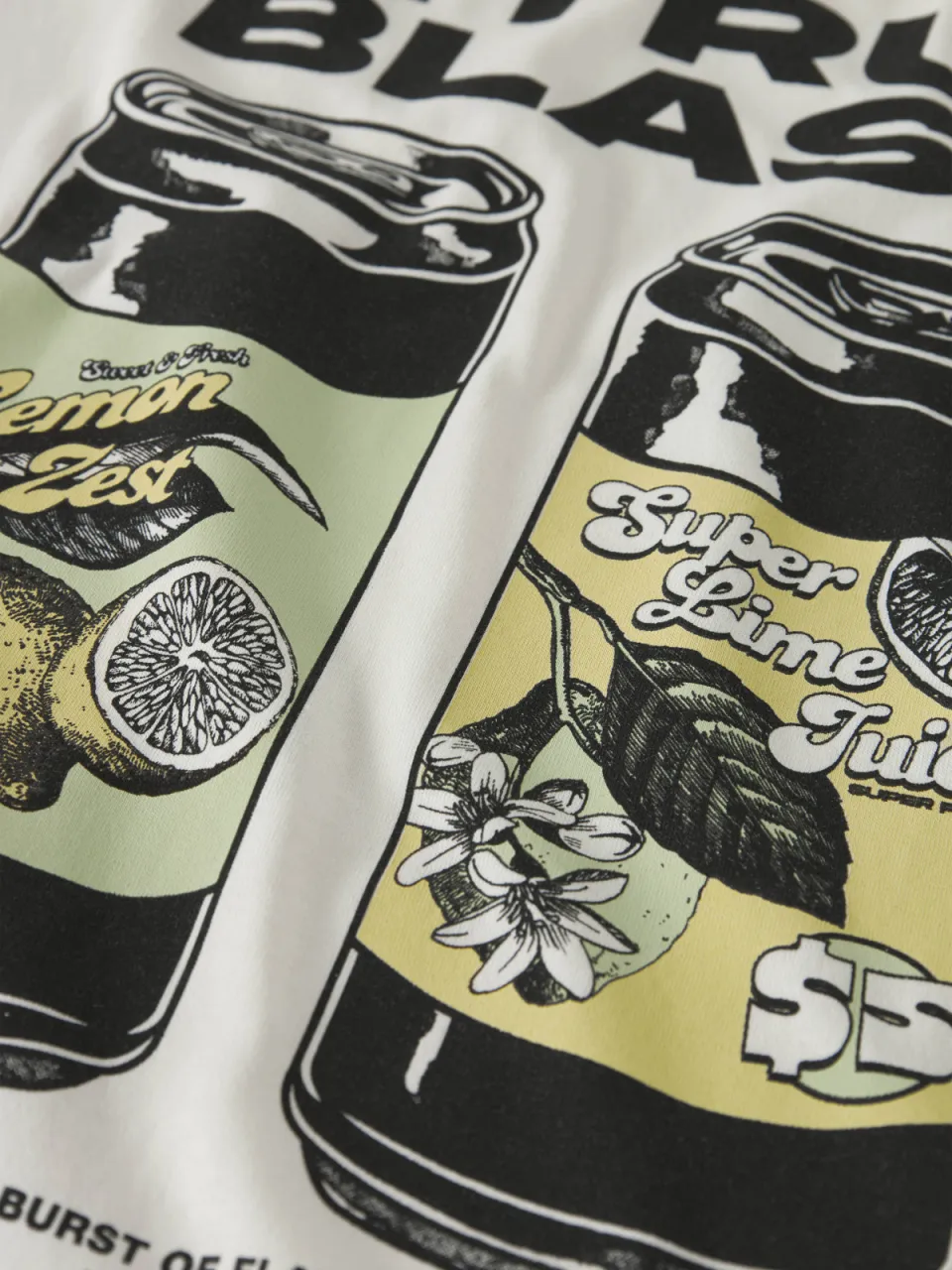 LMTD T-shirt met backprint ecru, foto 5