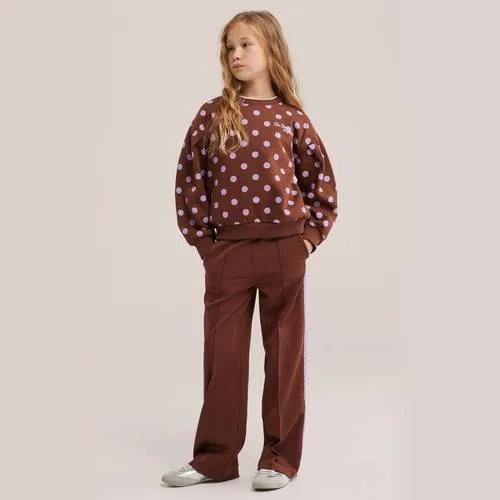 WE Fashion sweater met backprint - bruin/lila, foto 4