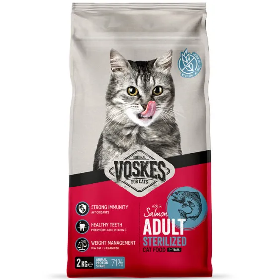 Voskes Adult Sterilized zalm kattenbrokken