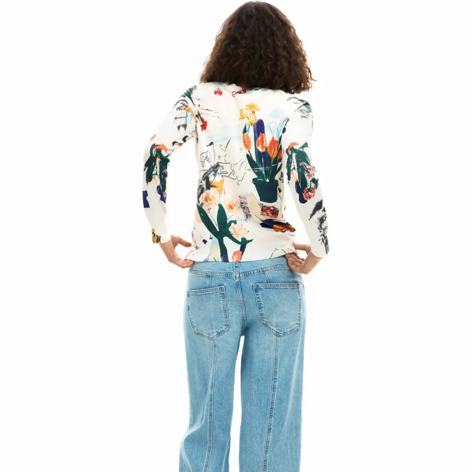Desigual pullover ecru, foto 3