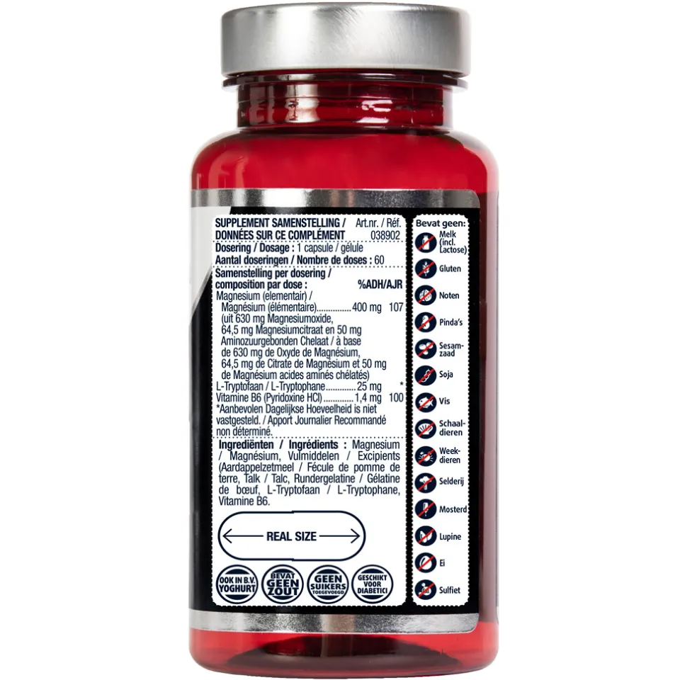 Lucovitaal Magnesium 400 met vitamine B6 & L-tryptofaan capsules, foto 2