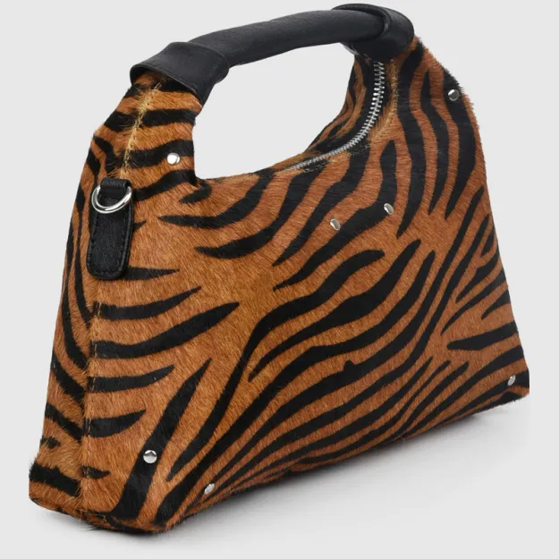 Nunoo Dandy Stripes Deluxe handtas donkerbruin multicolor, foto 2