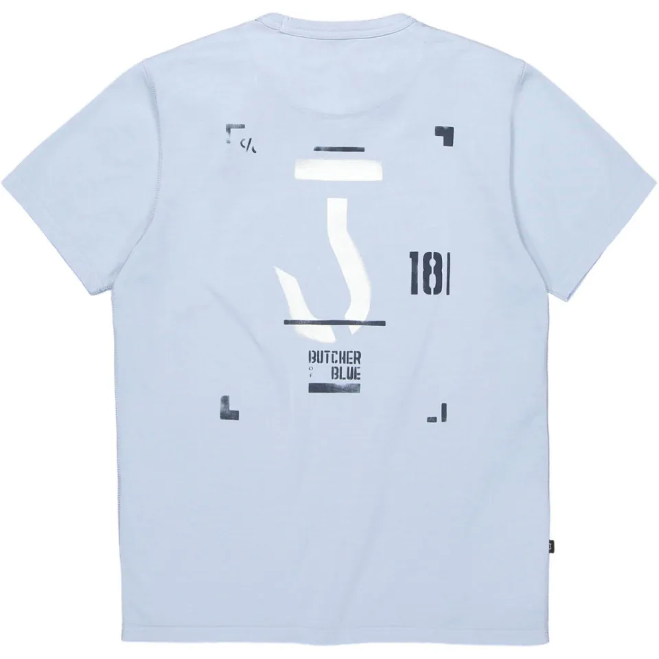 Butcher of Blue T-shirt met backprint - lichtblauw, foto 2