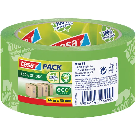 Tesa Verpakkingstape Eco & Strong - Groen - 66m X 50mm
