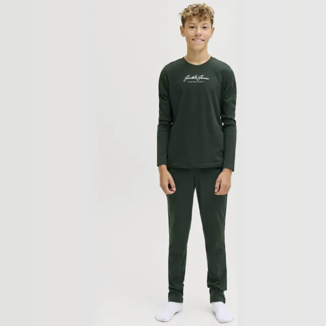Jack & Jones JUNIOR loungeset donkergroen