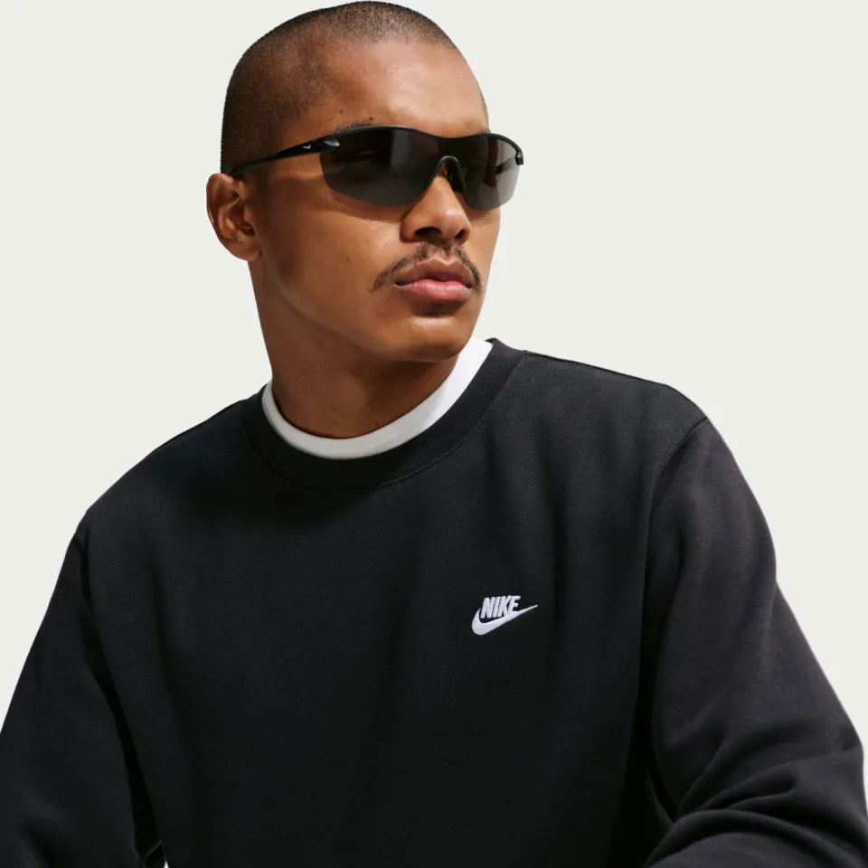 Nike Club relaxed fit sweater - zwart, foto 4