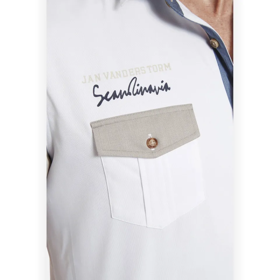 Jan Vanderstorm casual overhemd beige, foto 7