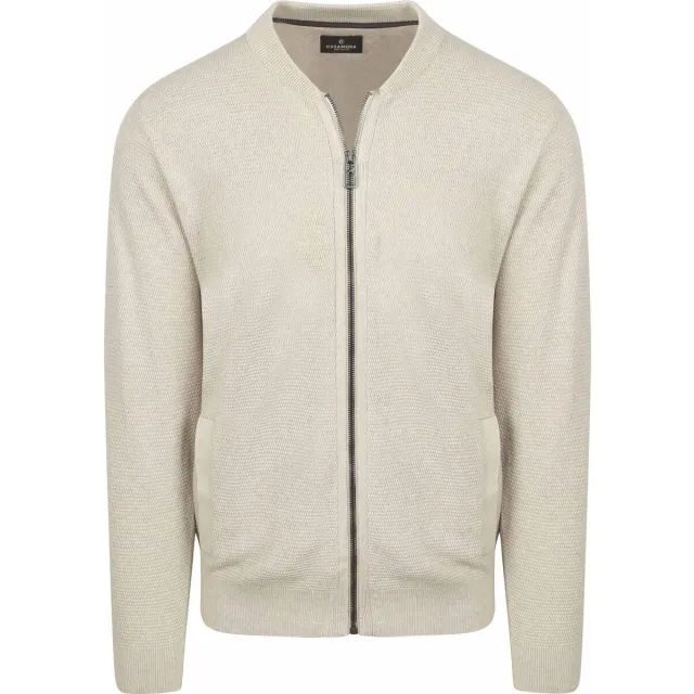 Casa Moda Vest Casamoda Vest Zip Structure Ecru beige