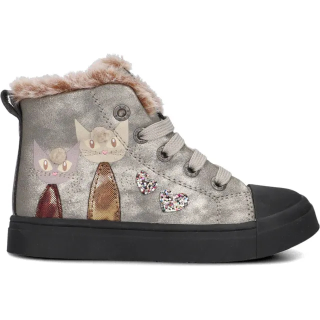 Shoesme veterboot goud Zilver