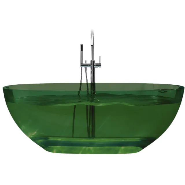 Best Design vrijstaand ligbad transparant groen