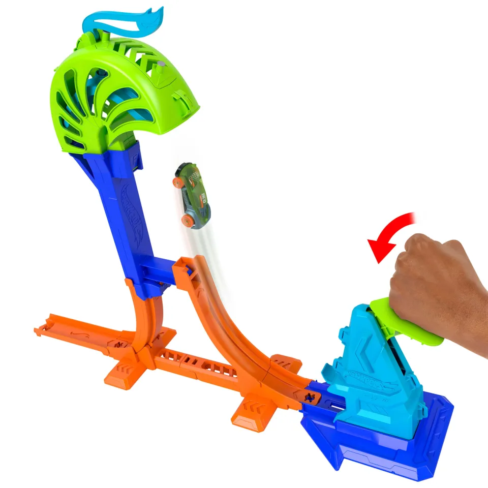 Hot Wheels Stunt Tracks Power Launch Champion auto-speelset, foto 3