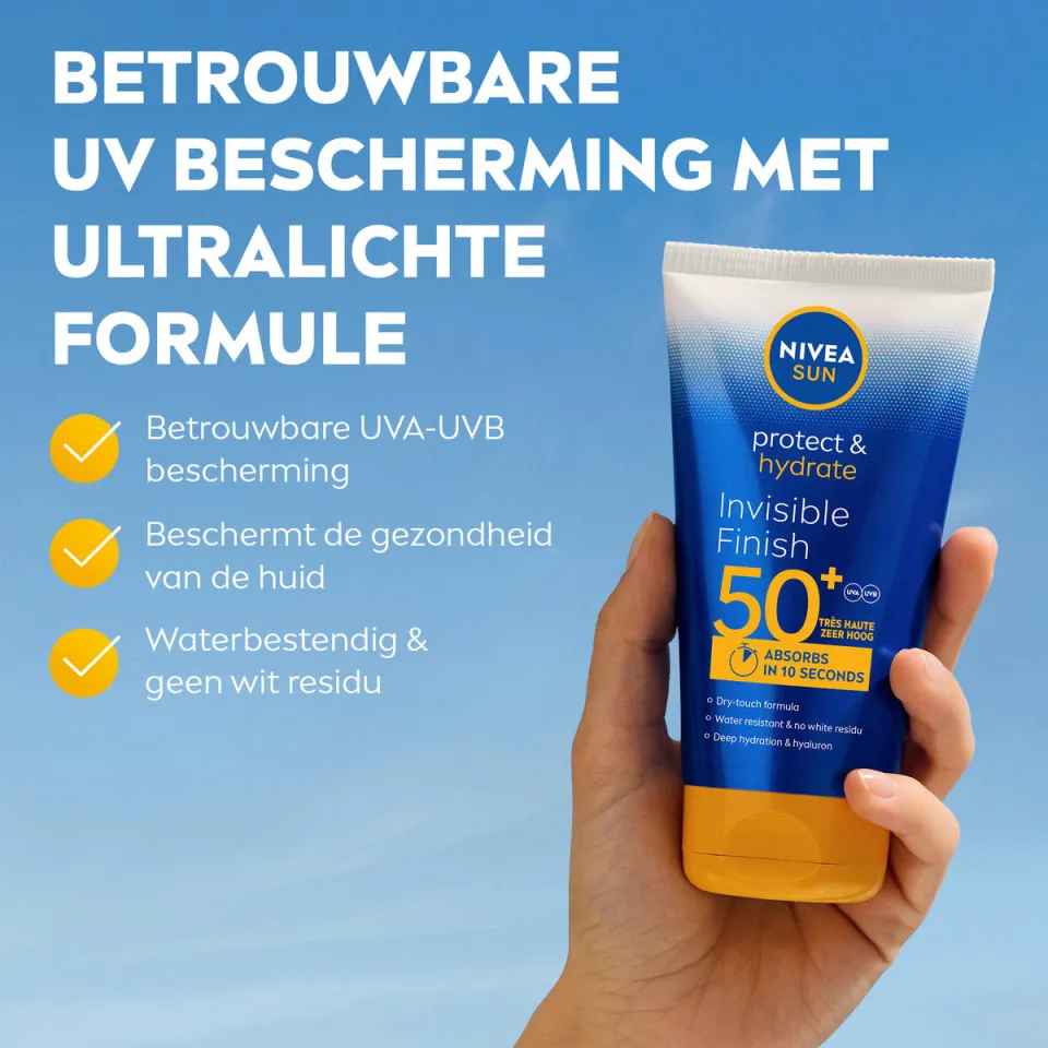 Nivea Sun Protect & Hydrate Invisible Finish SPF50+ zonnemelk, foto 4