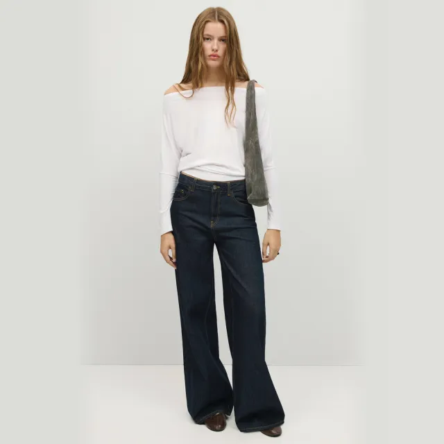 Mango TEEN gebreide top wit