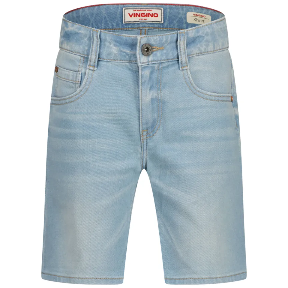 Vingino regular waist jeansshort lichtblauw denim, foto 2
