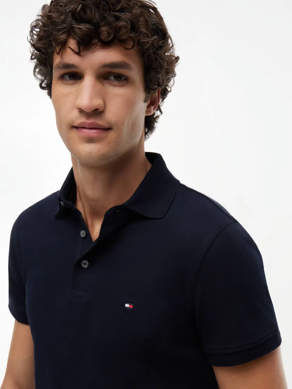 Tommy Hilfiger slim polo donkerblauw, foto 4