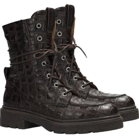 Shabbies Amsterdam JACY BIKA Boot croco Dark Brown, foto 3