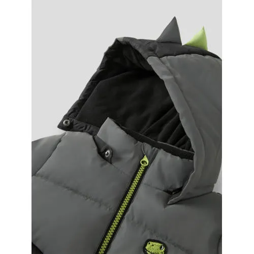NAME IT MINI winterjas zwart grijs, foto 4