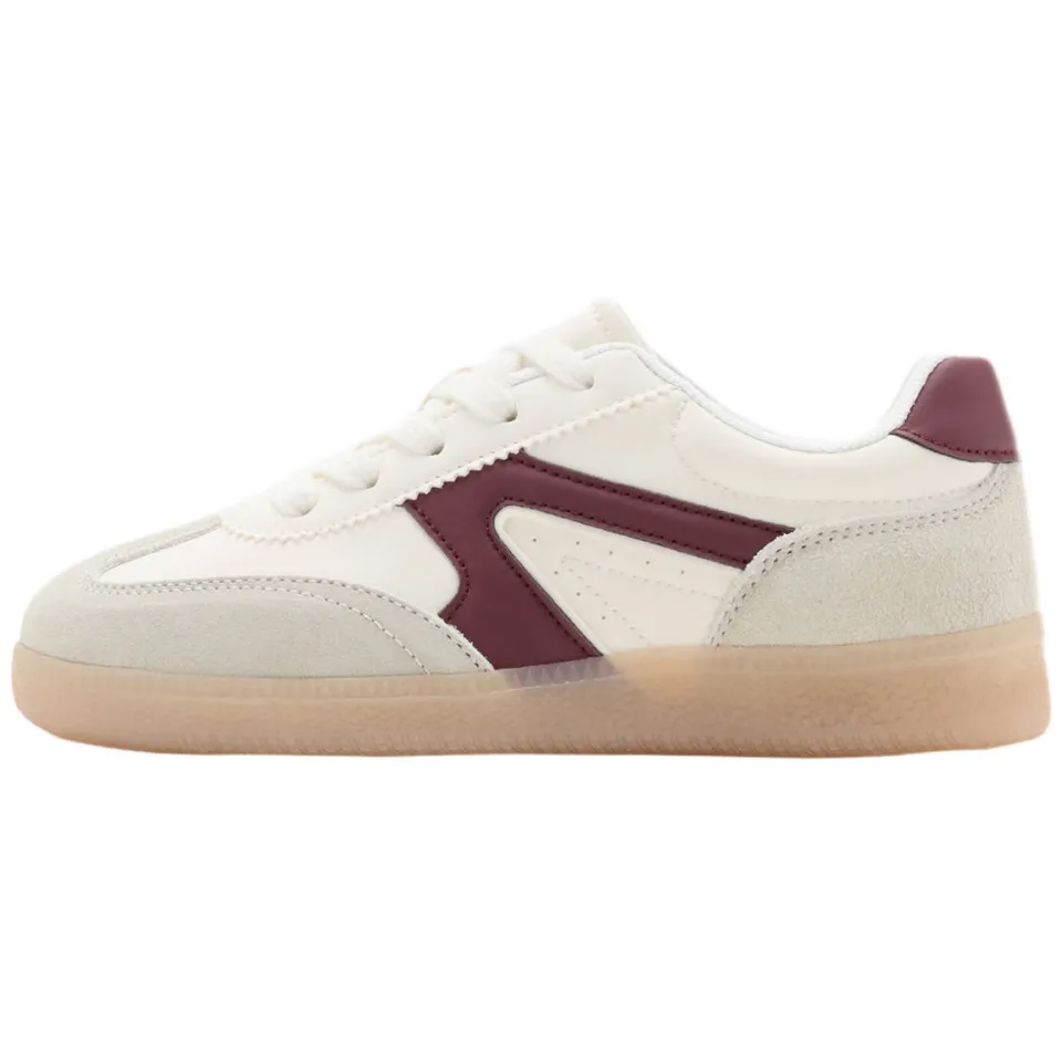 Mango Kids sneakers - beige/donkerrood, foto 2