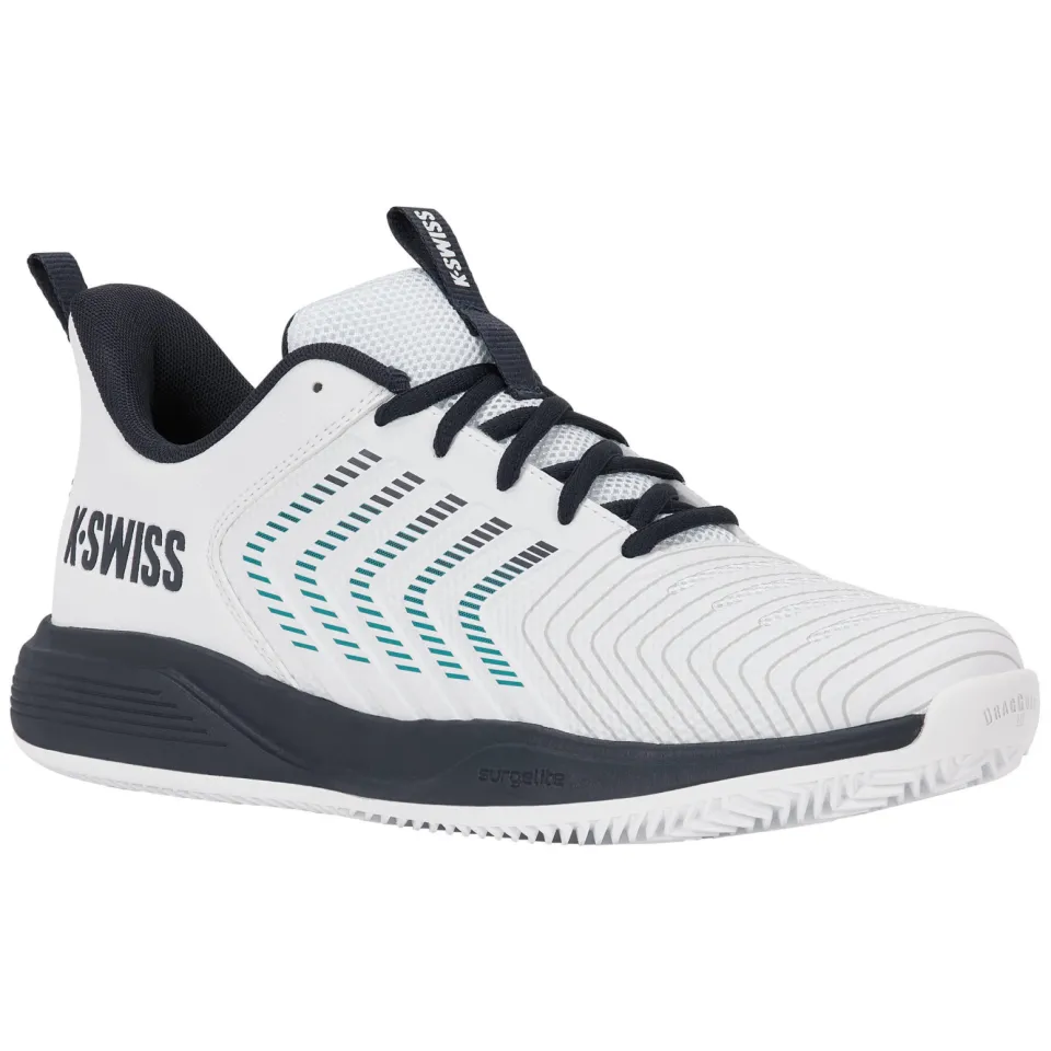 K-Swiss ULTRASHOT LIGHT CLAY mesh tennisschoenen - wit/antraciet, foto 7
