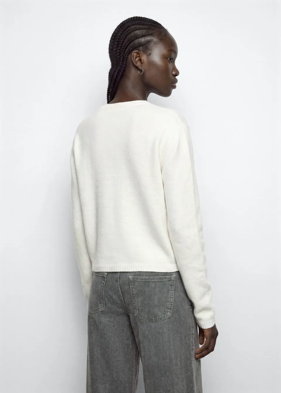 Mango TEEN gebreide trui met studs - wit, foto 4