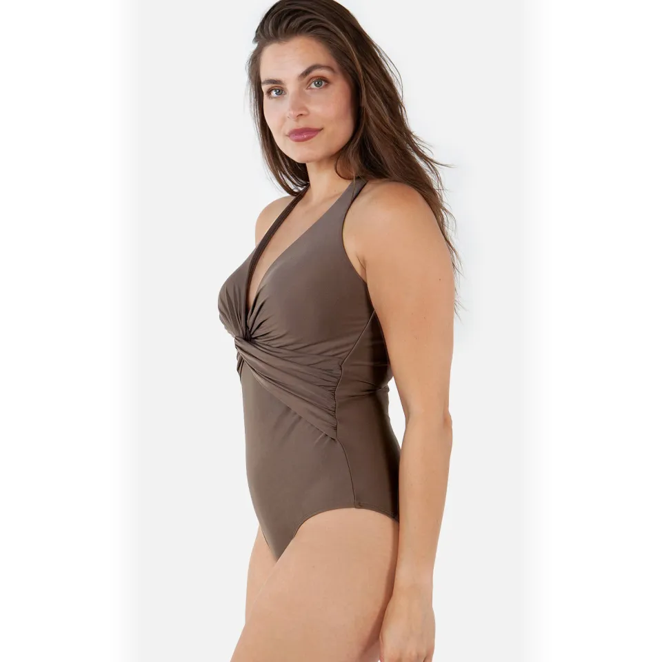 Barts Kelli badpak met halter bruin, foto 4